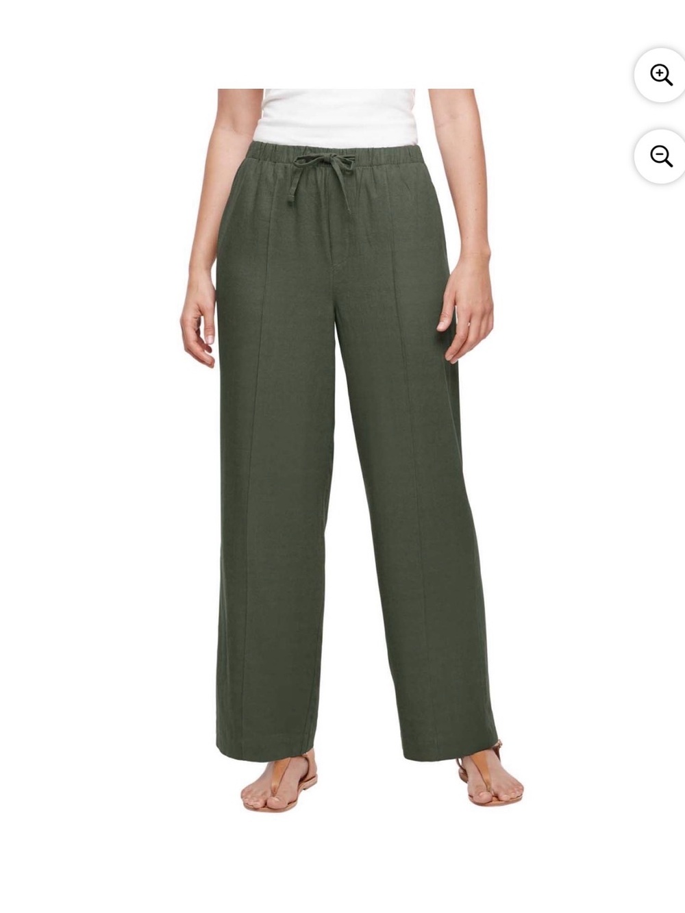 GAP brand new Wide Leg Drawstring Pants in Olive Green